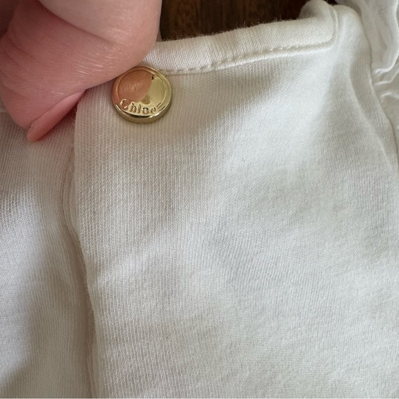 Chloe Baby Girl White Top Lace Short Ruffle Sleeves Cotton Size 2 - Picture 6 of 7